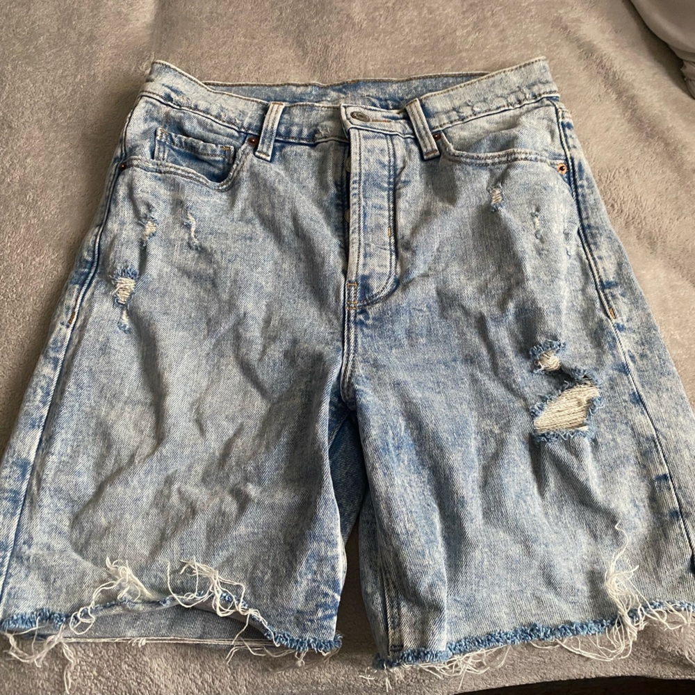 High raised jean shorts